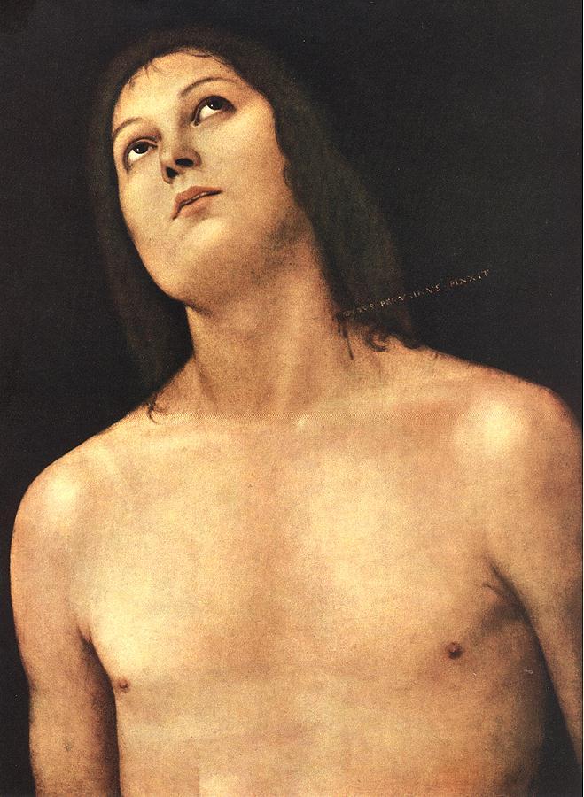 PERUGINO, Pietro Bust of St. Sebastian sg